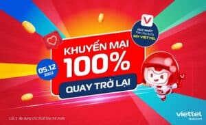 Tặng 100% Giá Trị Thẻ Nạp, Thanh Toán Khi Nạp Thẻ Trên My Viettel