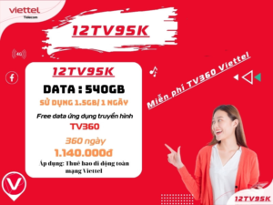 GÓi CƯỚc 12tv95k Viettel
