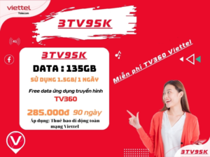 gói cước 3tv95k viettel