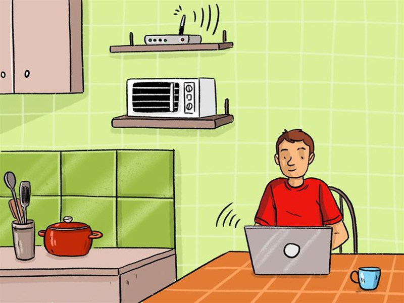 WiFi Chập Chờn Nguyên Nhân và Giải Pháp Toàn Diện 6 Một người đang mỉm cười, hài lòng vì đã khắc phục được WiFi chập chờn
