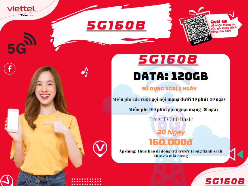 Tìm Hiểu Gói Cước 5G160B Viettel 5 Tìm Hiểu Gói Cước 5G160B Viettel