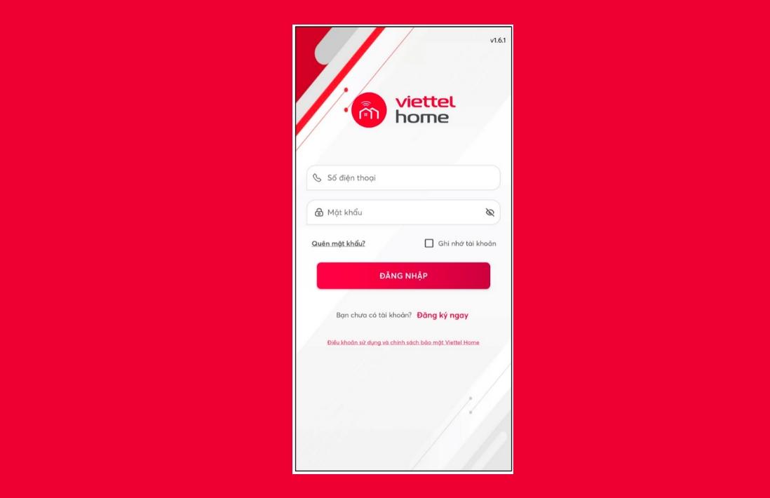 Mở ứng dụng quản lý camera trên điện thoại và nhấn vào nút “Quên mật khẩu"
