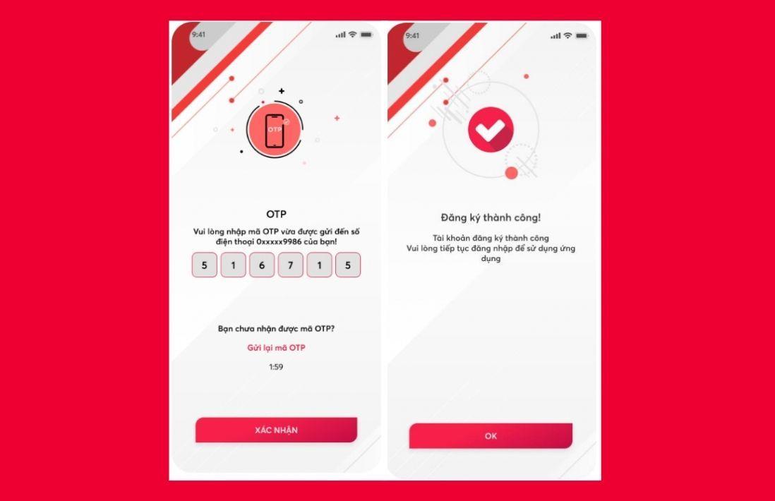 Nhận mã OTP và nhập mật khẩu mới cho camera