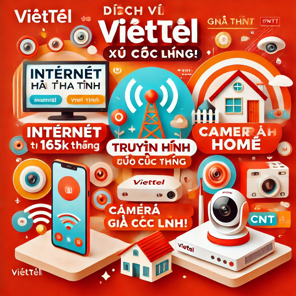Lắp mạng Viettel Hà Tĩnh chỉ từ 165000 tặng ngay wifi6 siêu hot 2025