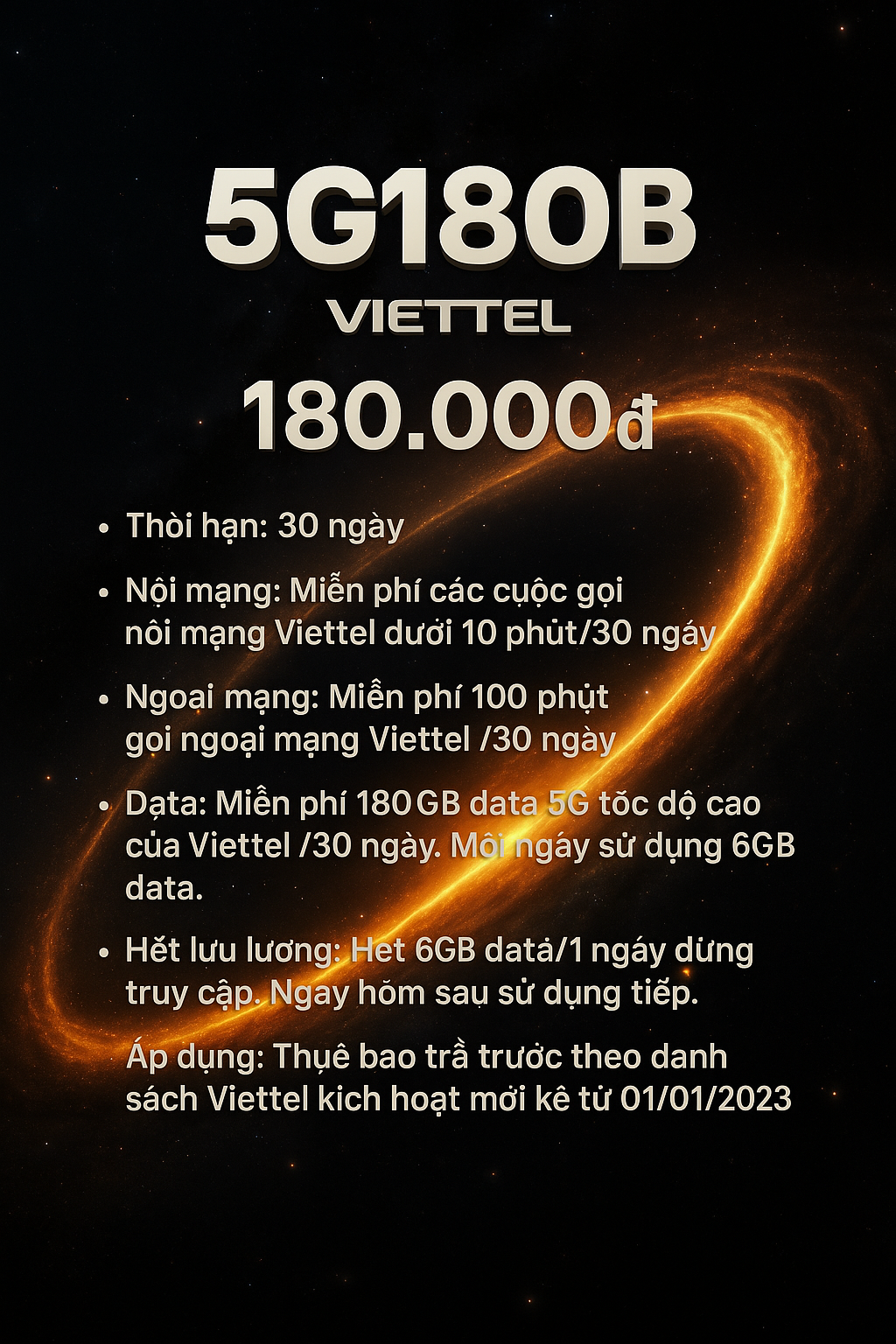 Gói Cước 5G180B Viettel 5 Gói Cước 5g180b Viettel