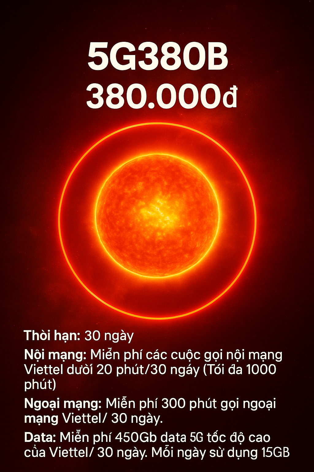 Gói Cước 5G380B Viettel 4 Gói Cước 5g380b Viettel