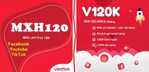 So sánh gói cước MXH120 và V120K của Viettel