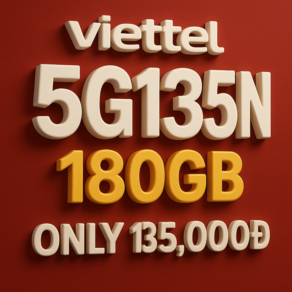 Gói cước 5G135N Viettel 7 Gói cước 5G135N Viettel – 6GB/ngày, miễn phí TV360 & Mybox