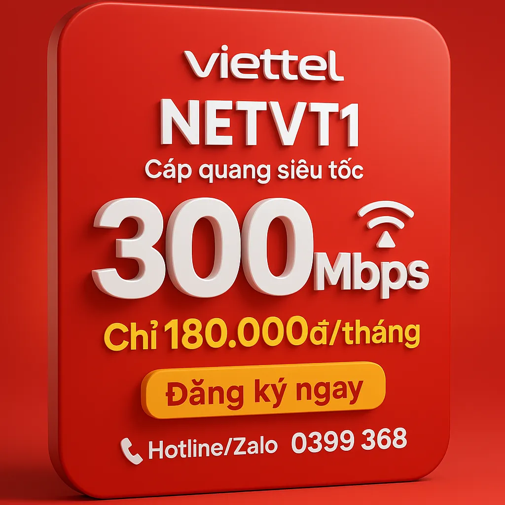 Gói cước Internet Net1VT Viettel