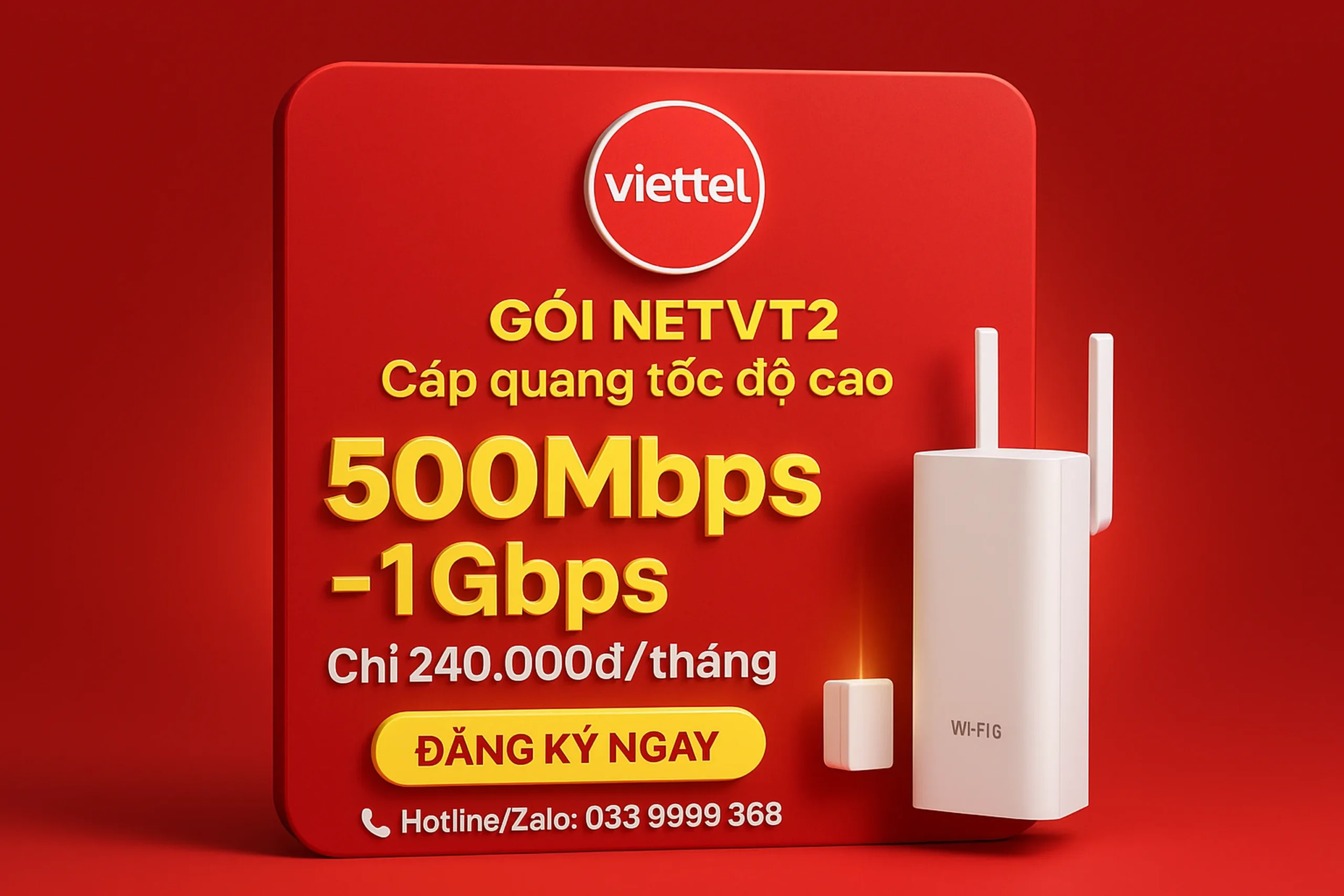 Gói cước NETVT2 Viettel Wifi 6