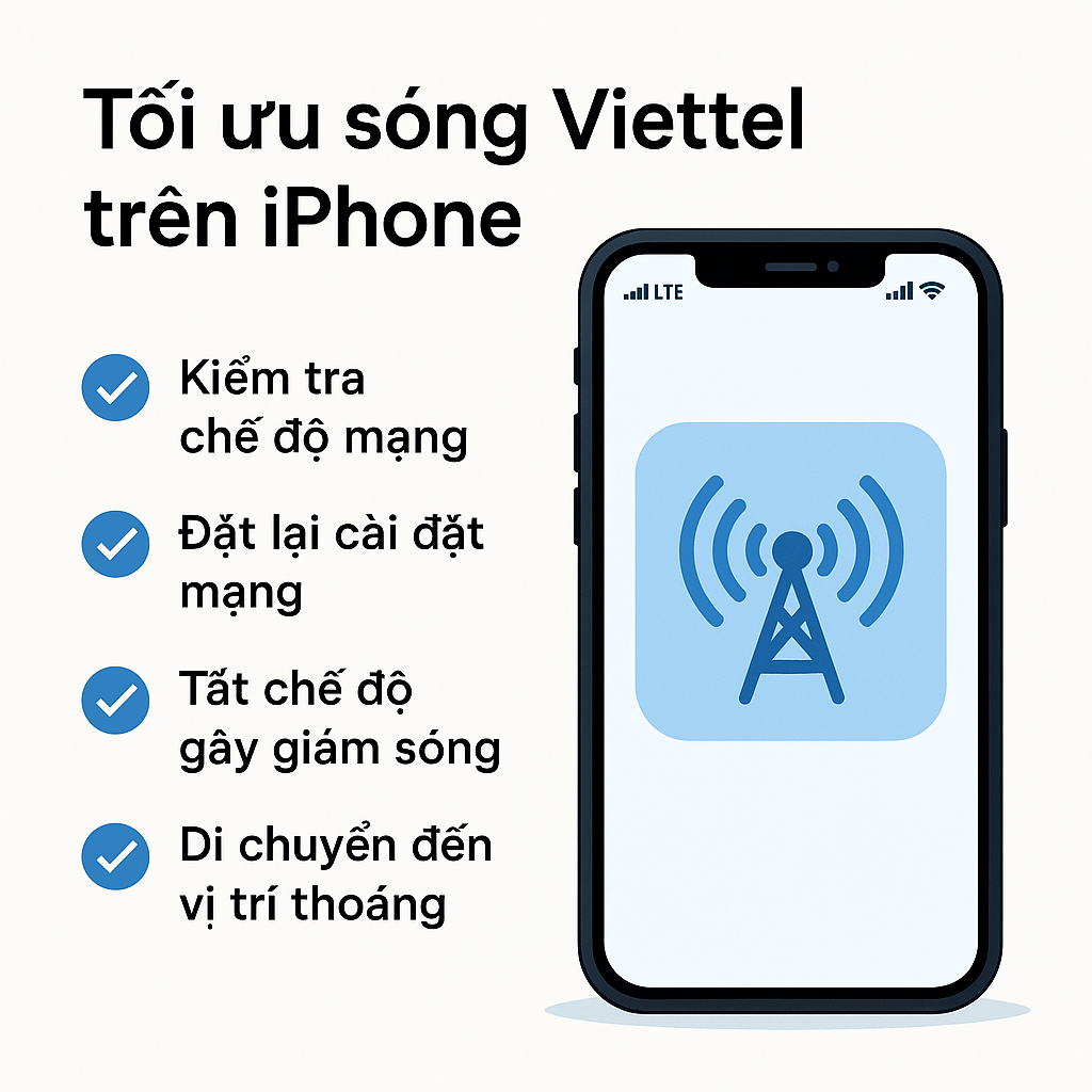 Tối ưu Sóng Viettel Trên Iphone