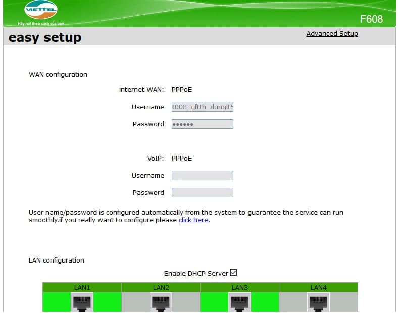 ĐỔI MẬT KHẨU WIFI VIETTEL MỚI NHẤT 2026 16 Dang Nhap Dasan F608 Viettel