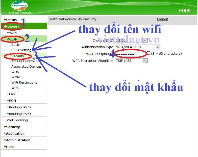 ĐỔI MẬT KHẨU WIFI VIETTEL MỚI NHẤT 2026 18 Doi Mat Khau Network Wan Wan