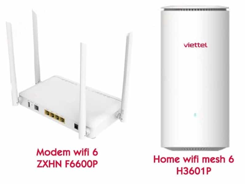 Các loại modem wifi miễn phí khi đăng ký lắp mạng cáp quang Viettel 11 Modem Zxhn F6600p Wifi 6